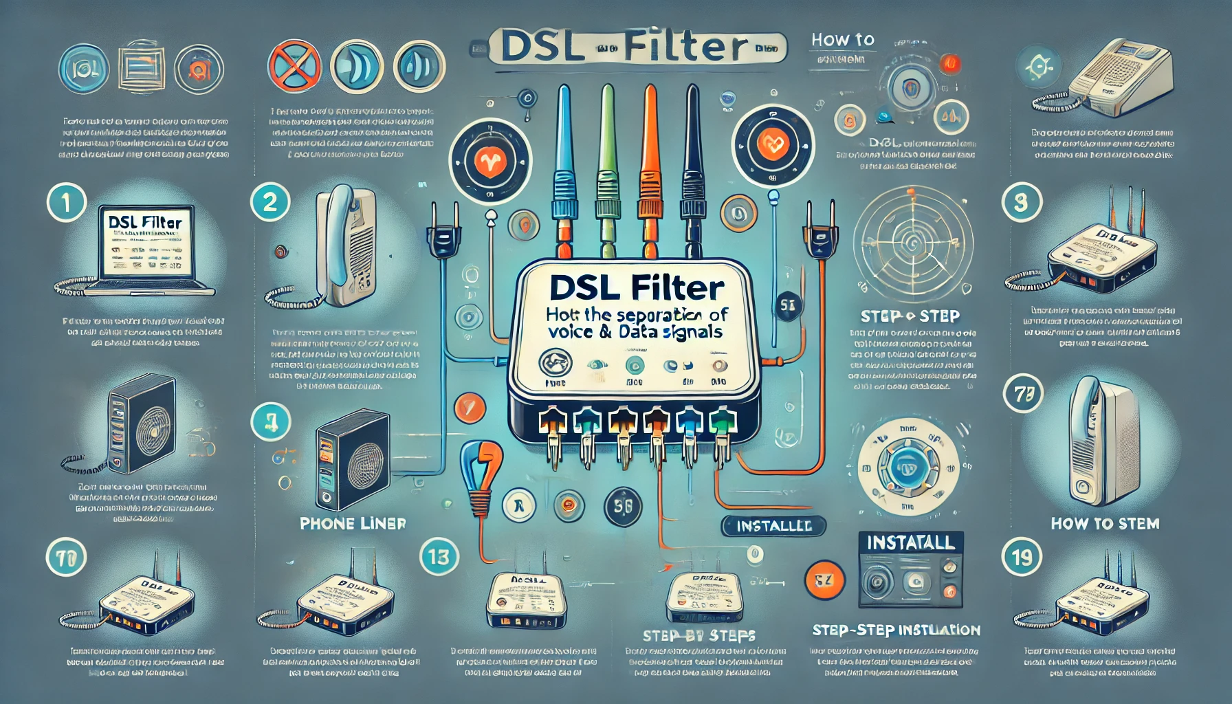 DSL filter installation